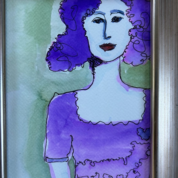 HANDPAINTED Original Watercolor Art Painting - Picture 2 of 5